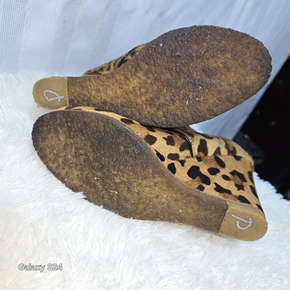 SHOEMINT WEDGE ANKLE BOOTIE PONY HAIR ROUND TOE  LACE UP JOLLY  HEEL 4" SIZE 6.5 - Picture 12 of 13